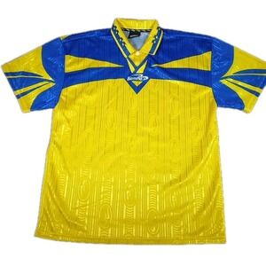 Biemme Cycling Jersey Polo Shirt Men's L4 Short Sleeve Yellow Blue